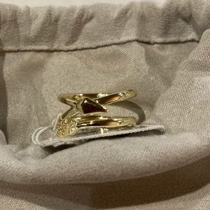 Kendra Scott Zoey Arrow wrap ring in gold